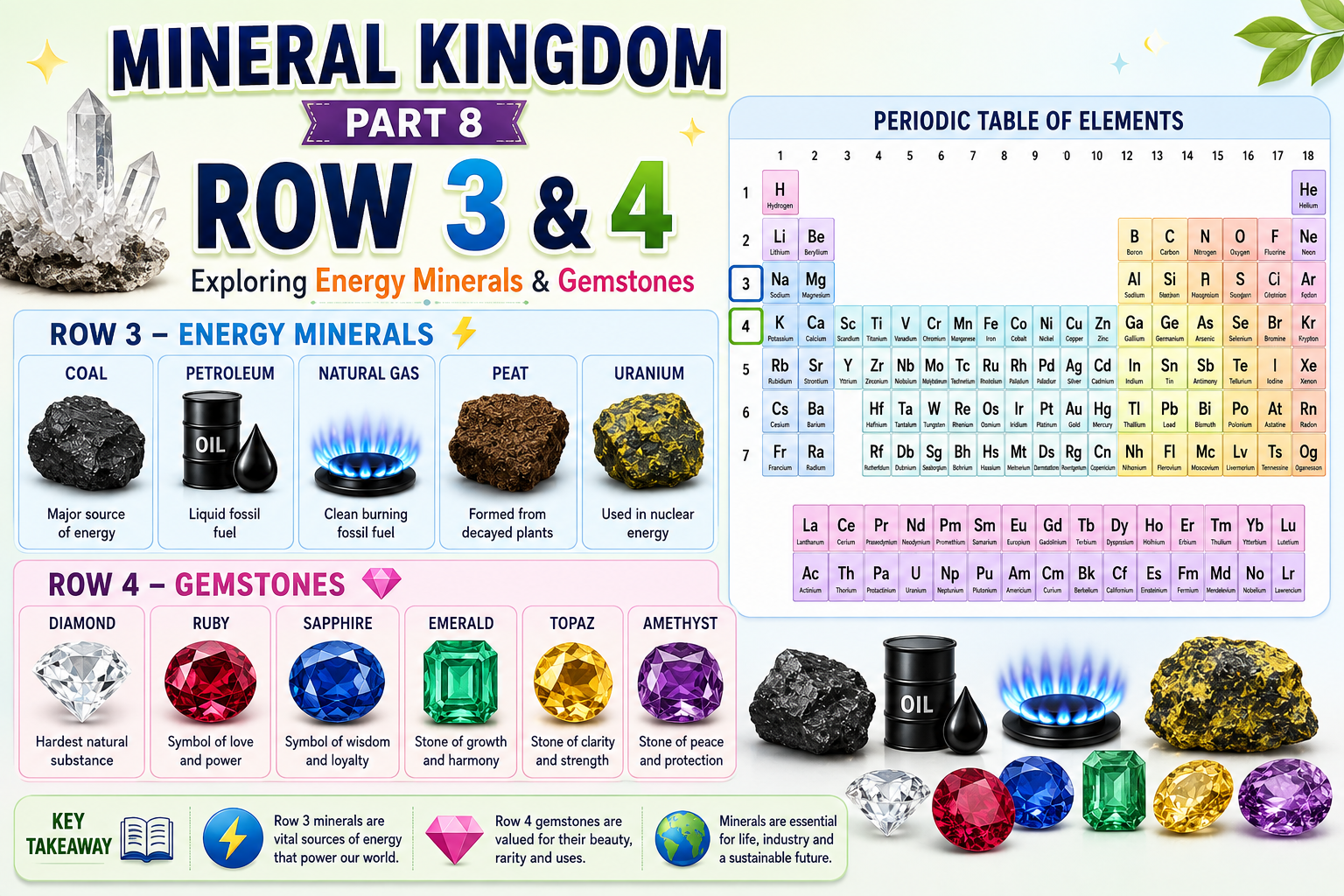 Part 8 _ Mineral kingdom- Row-3 & 4
